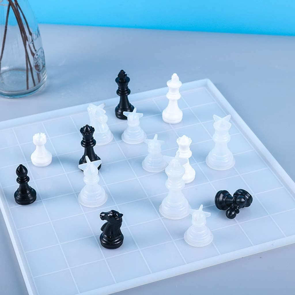 Molde de Silicona para Juego de Ajedrez de resina