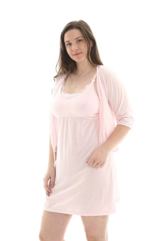 Camisón Maternal de Lactancia Con mañanita (Saquito) - Consiguelo Aqui Uy