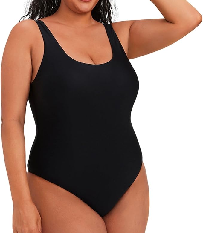 Malla Traje de Baño Mujer Enteriza Negra Simple - Consiguelo Aqui Uy
