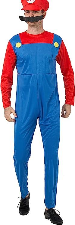 Disfraz Mario Bros con Gorro y Bigote Niños y Adultos - Consiguelo Aqui Uy