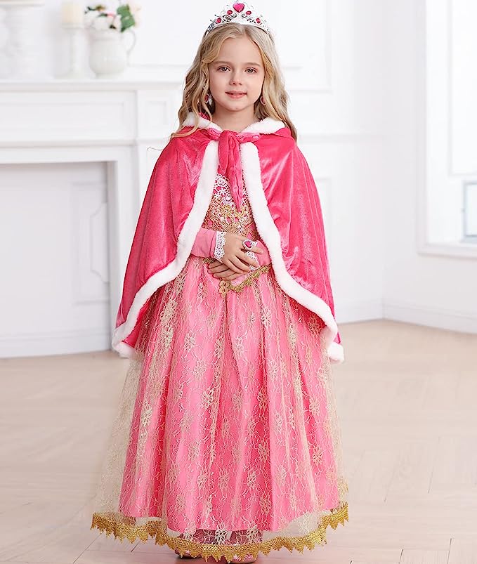 Disfraz Princesa Rapunzel con Capa Fucsia - Consiguelo Aqui Uy