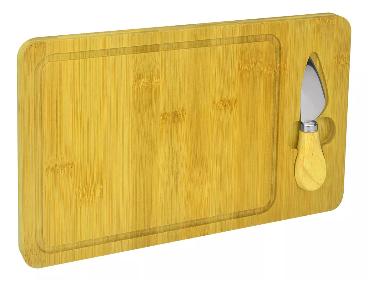 Tabla de Quesos y Picadas Grabada Personalizada con Cuchillo