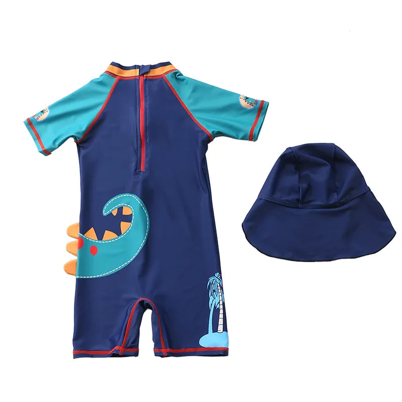 Malla Traje de Baño Unicornio para Bebes + Toalla Poncho