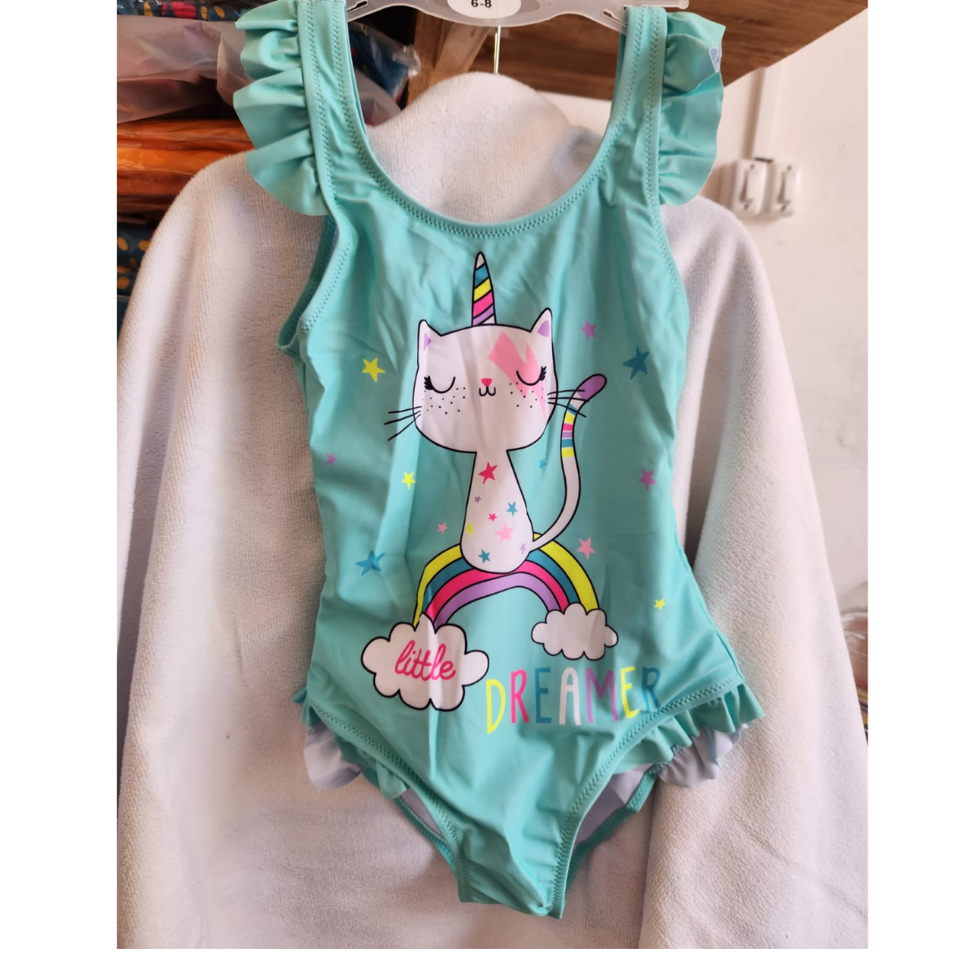 Malla Unicornio Gato Verde niñas - Consiguelo Aqui Uy