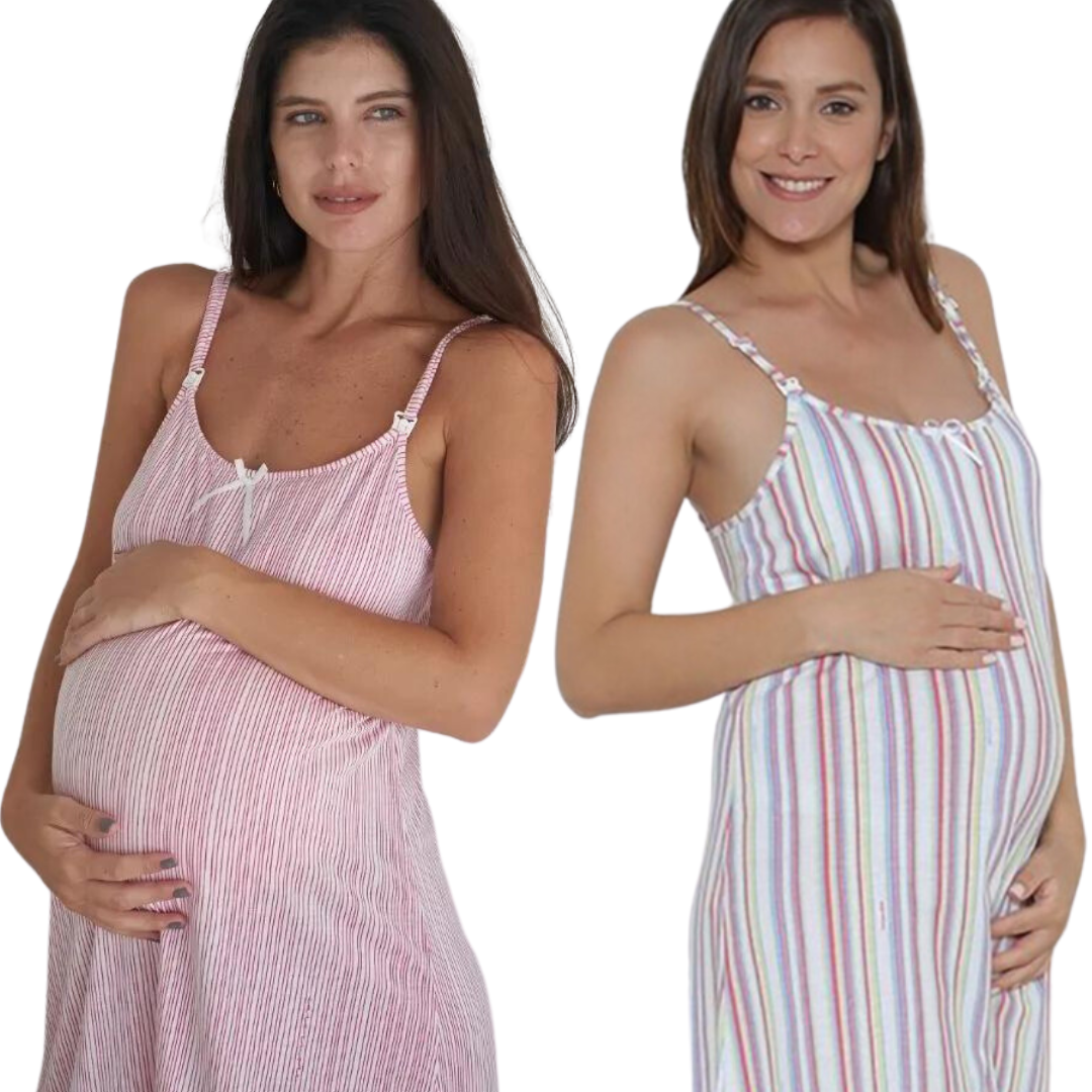 Camisón Maternal de Lactancia Talle Grande hasta 2XL 19118