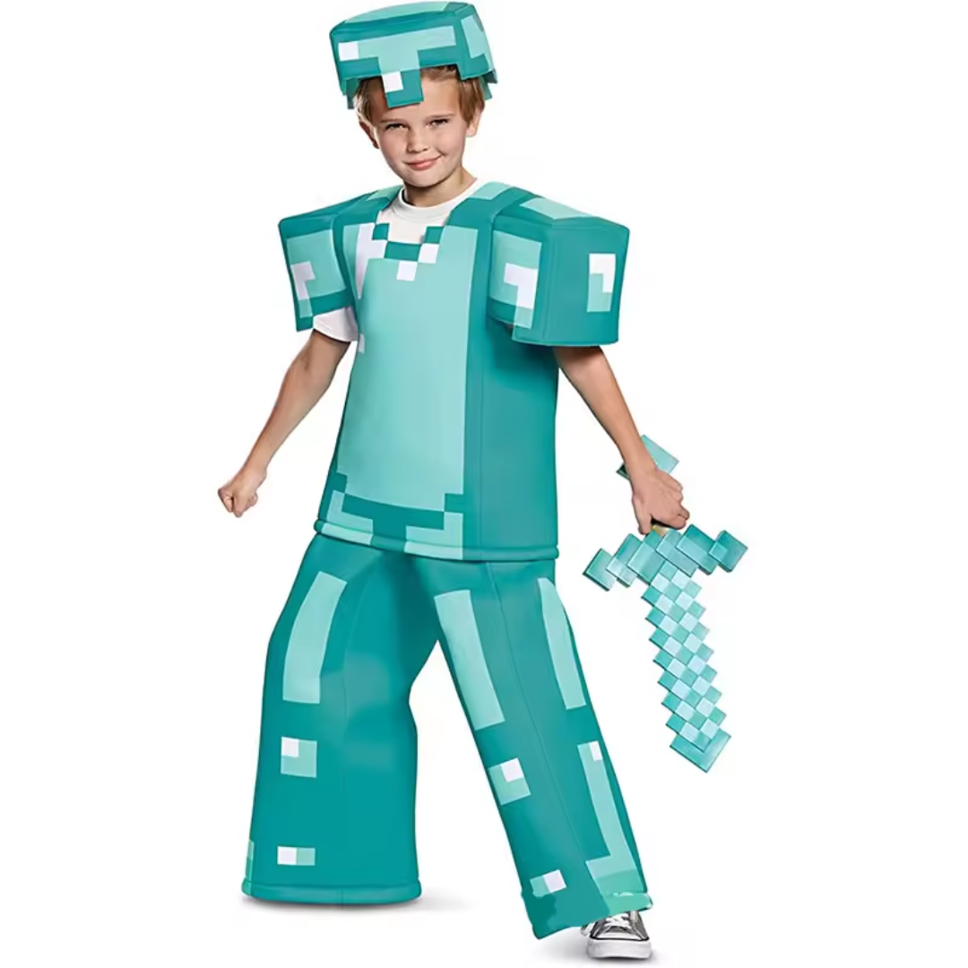 Minecraft Disfraz Niños Niñas Haloween Dia del Niño