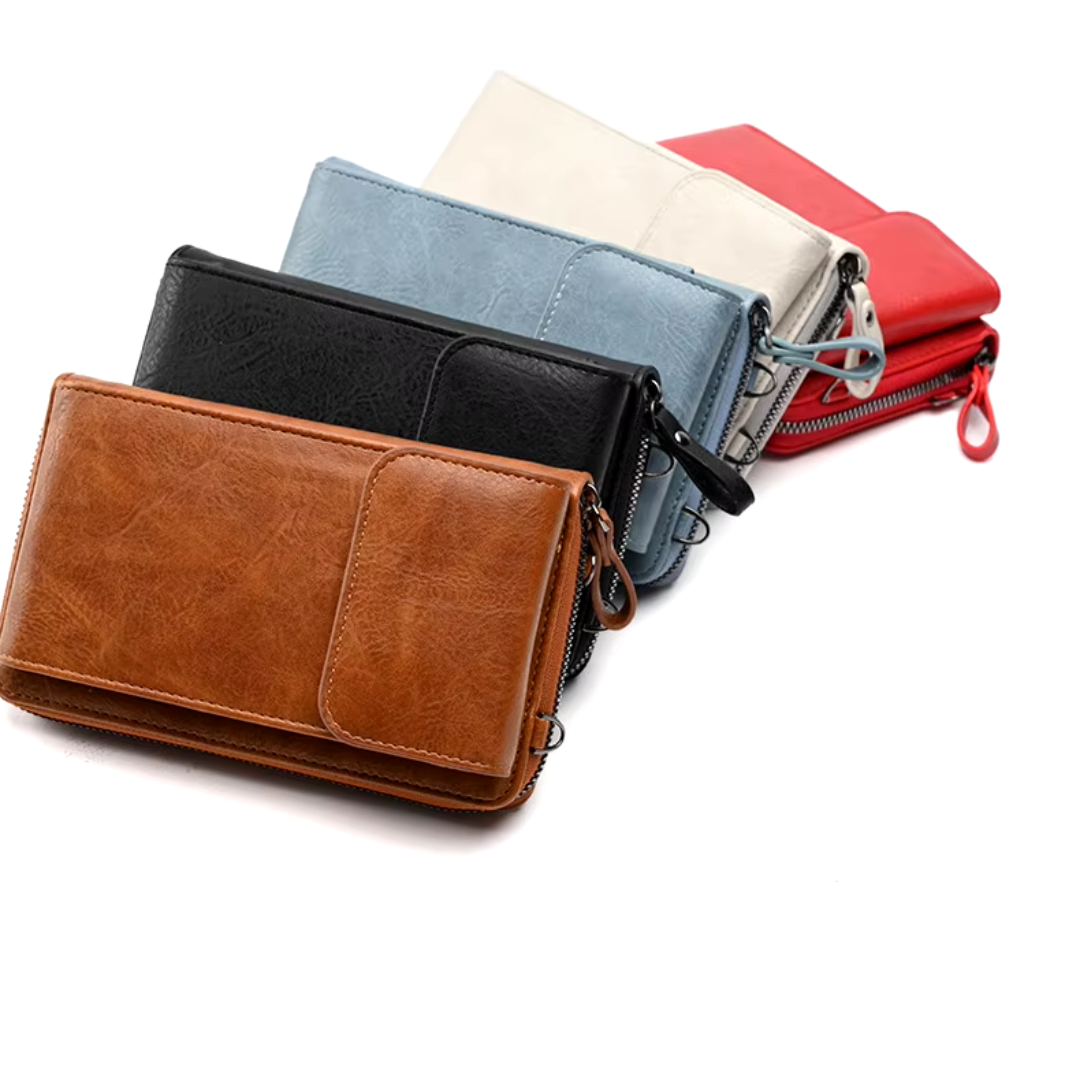 Billetera Bandolera Mujer Porta Celular Grabado Personalizado