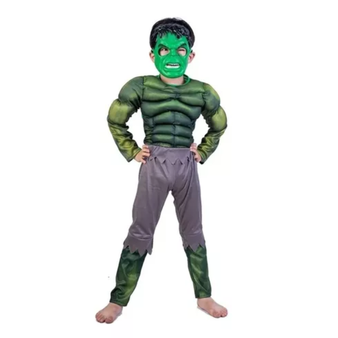 Disfraz Hulk con Músculos,con Máscara