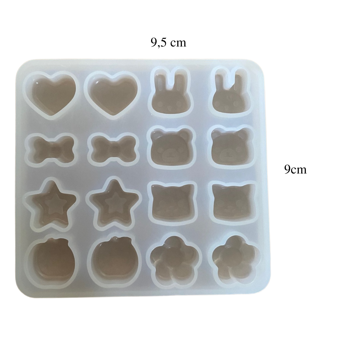 Molde Silicona Velas, Jabones, Resina Formas Varias dj 181 9x9,5cm