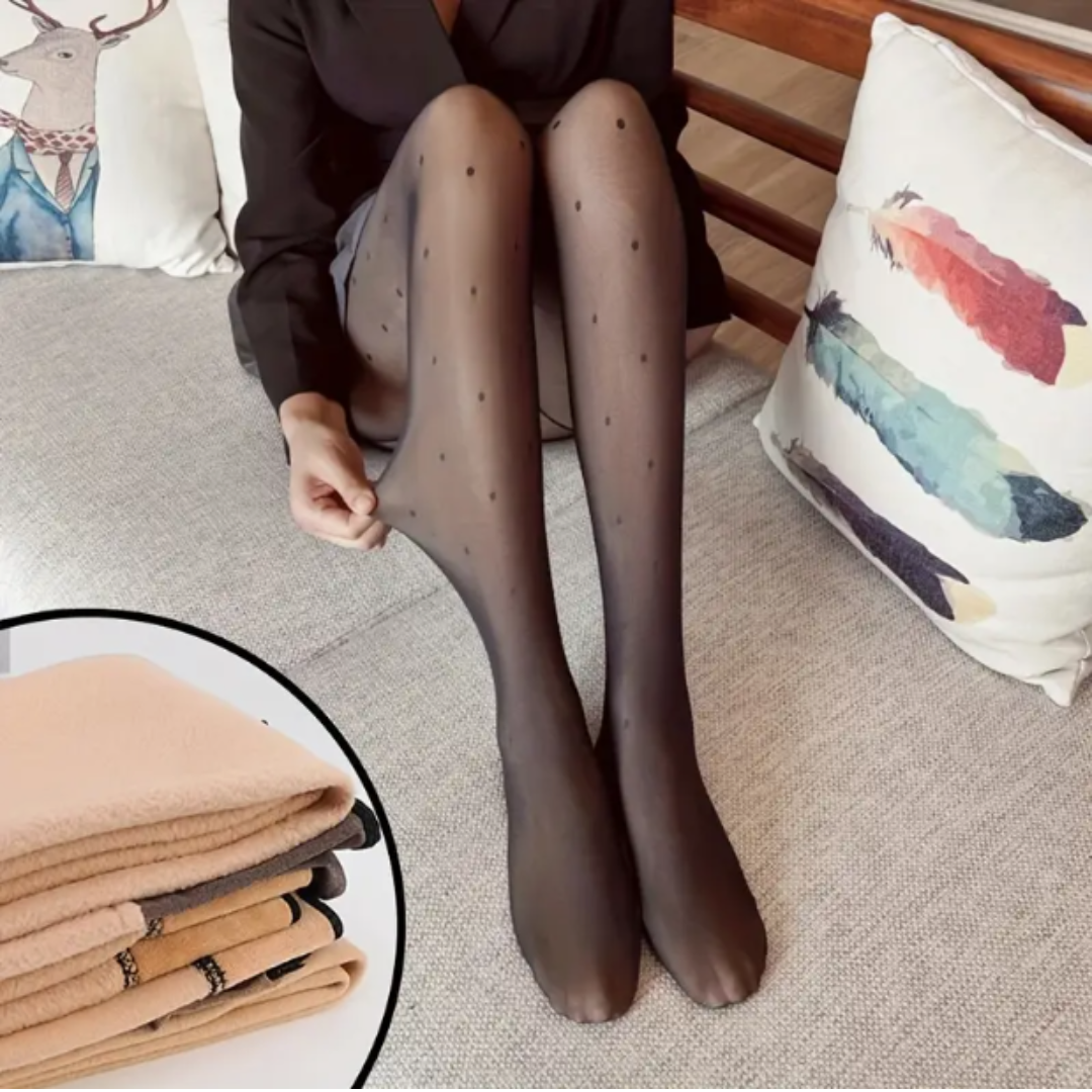 Medias Mágicas Térmicas Tipo Transparentes 80grs con Puntitos