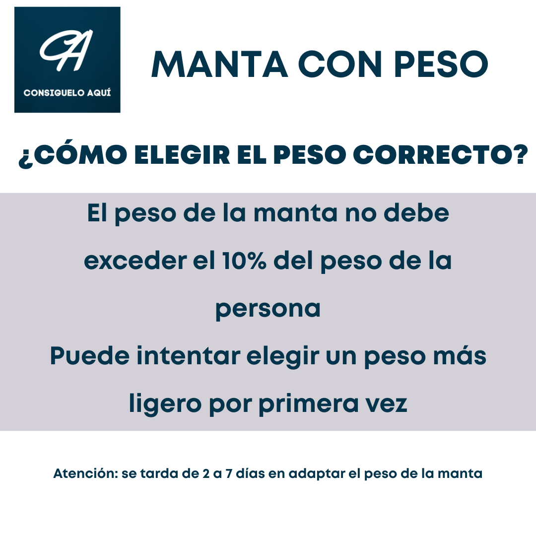 Manta Sensorial con Peso Fibra de Bamboo Anti ansiedad Sueño Profundo