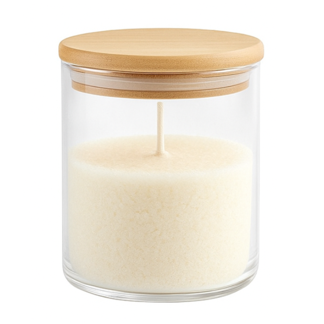 Vela Velón Frasco Vidrio Cera De Arena Para 10.5x8.5cm