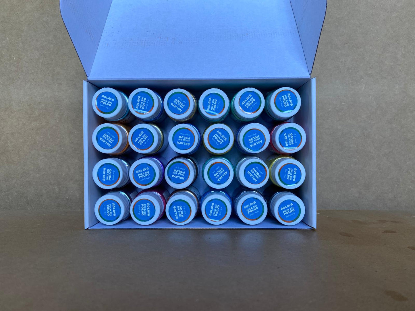 Pigmento para Resina Epoxi Pack x 24u Polvo Mica 10g C/u