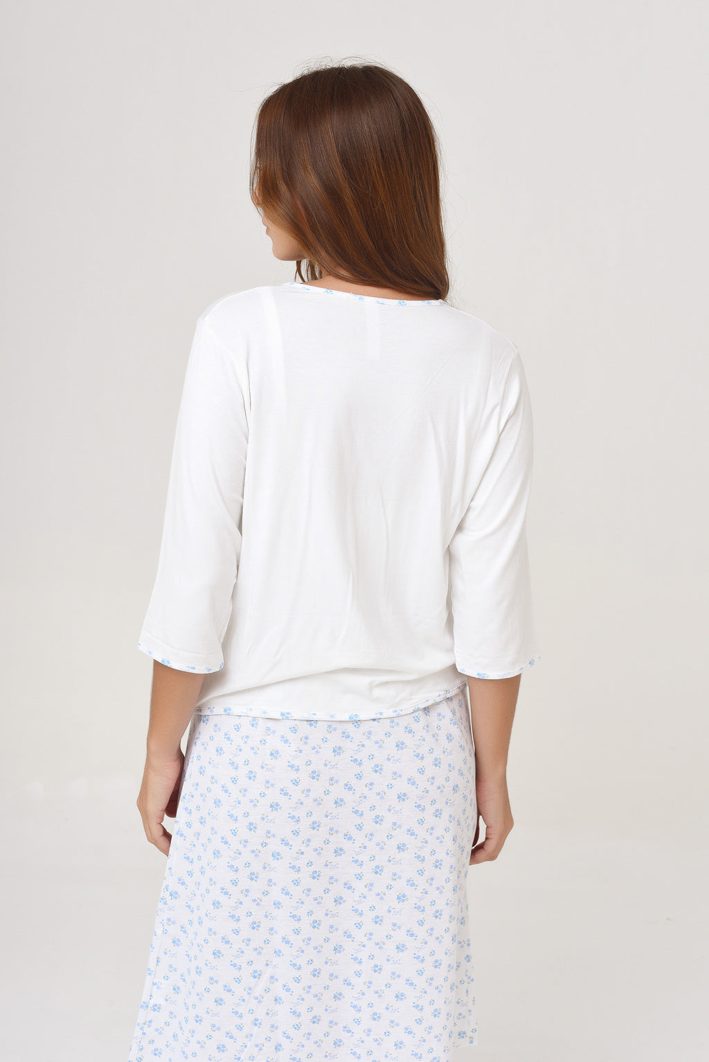 Camisón Maternal de Lactancia Con mañanita (Saquito) Puntilla- 61971