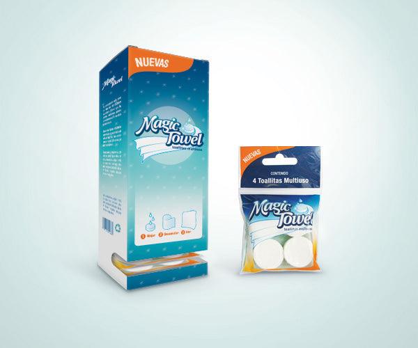 Magic Towel Toallas Compactas x 4 - Consiguelo Aqui Uy