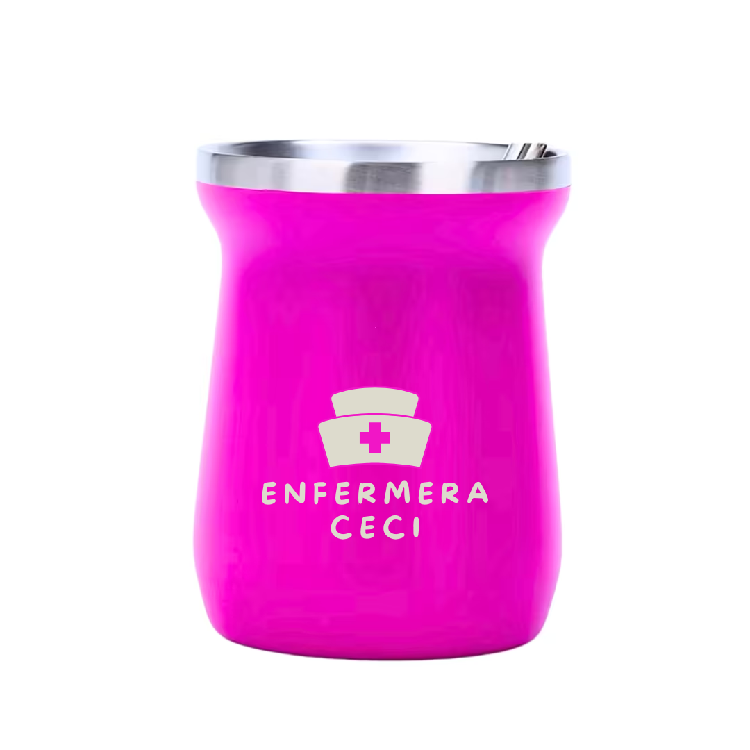 Mate de Acero Inoxidable Personalizado Grabado