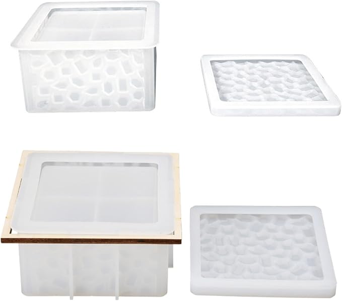 Molde de Silicona para Caja Labrada de Resina