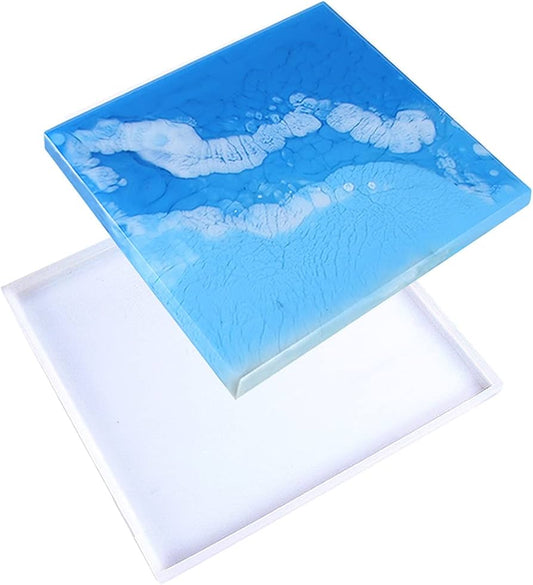 Molde Silicona Base Cuadradado Rectángulo Resina