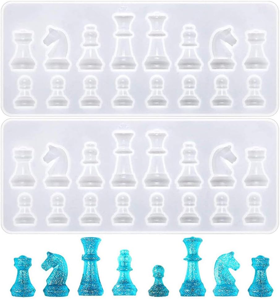 Molde de Silicona para Juego de Ajedrez de resina