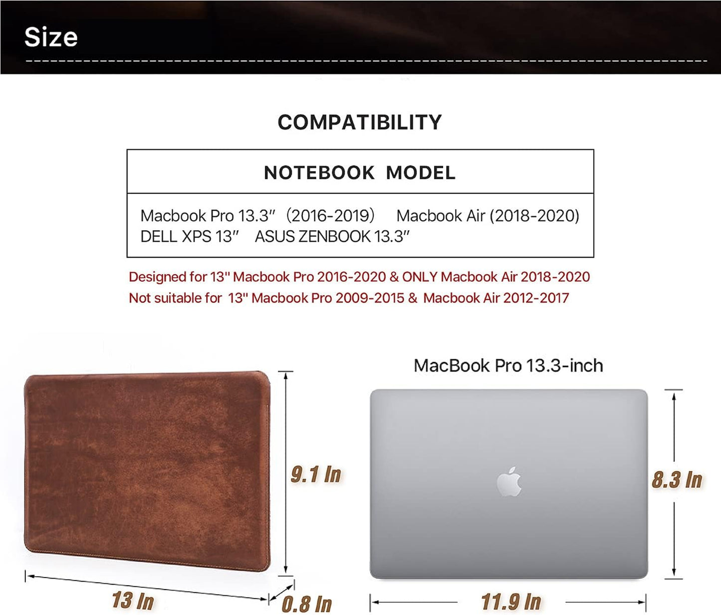 Sobre Funda Laptop Cuero Genuino