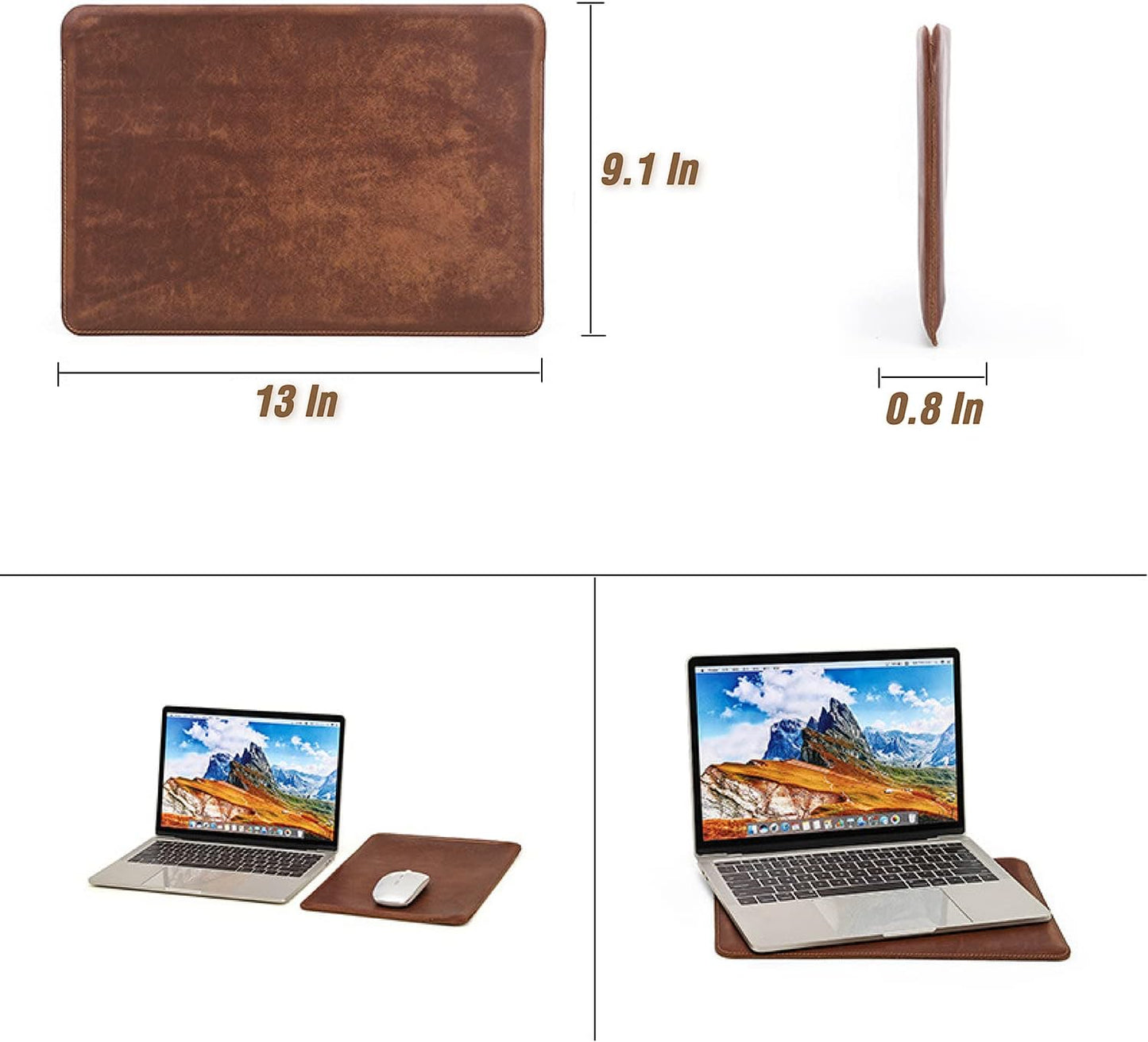 Sobre Funda Laptop Cuero Genuino