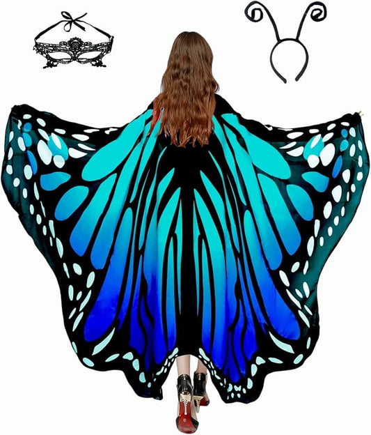 Disfraz Mariposa Mujer Adultos Vincha y Antifaz