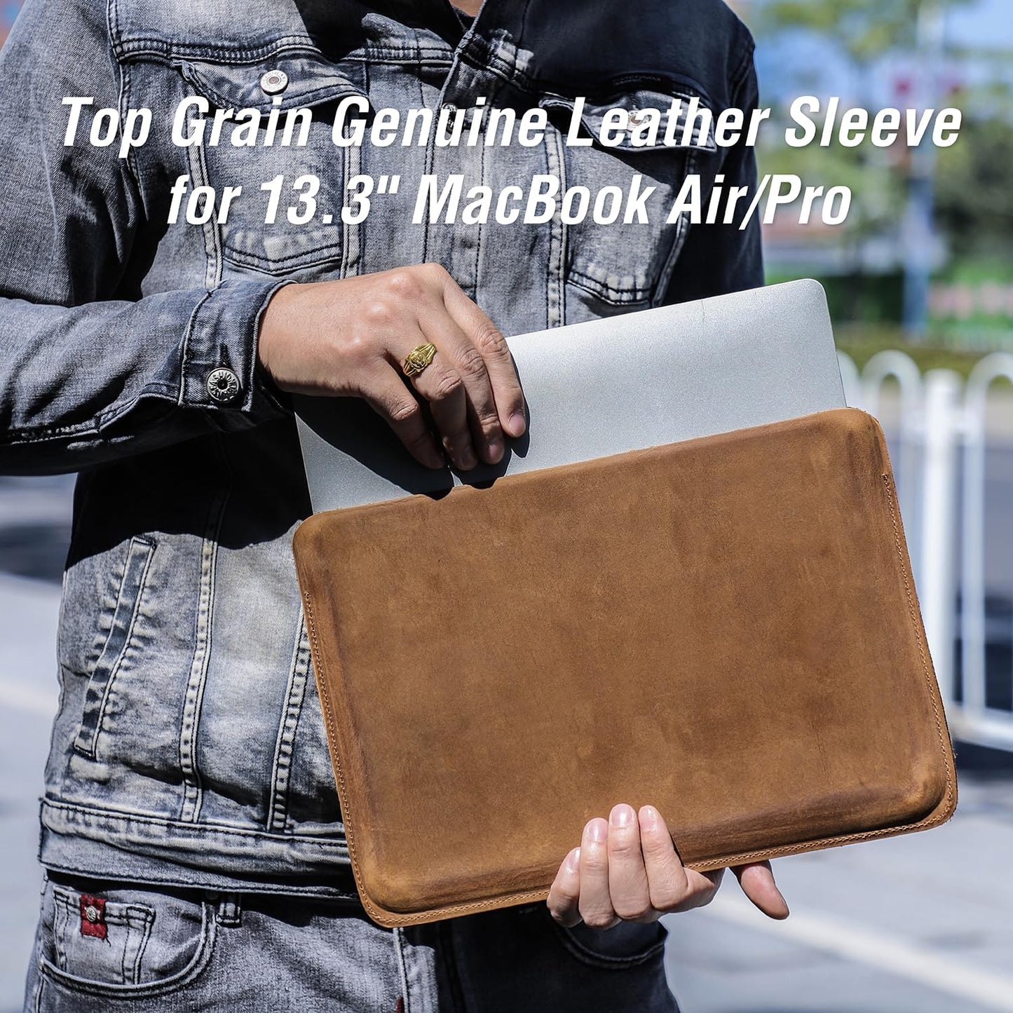 Sobre Funda Laptop Cuero Genuino