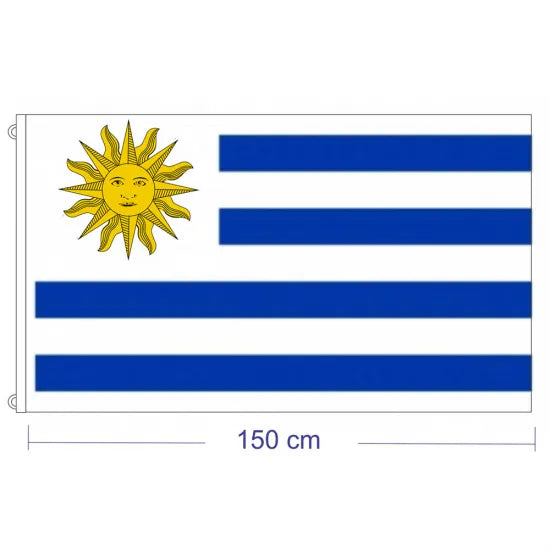 Bandera Uruguaya De Poliéster De Alta Calidad De 1,50 X 0,90