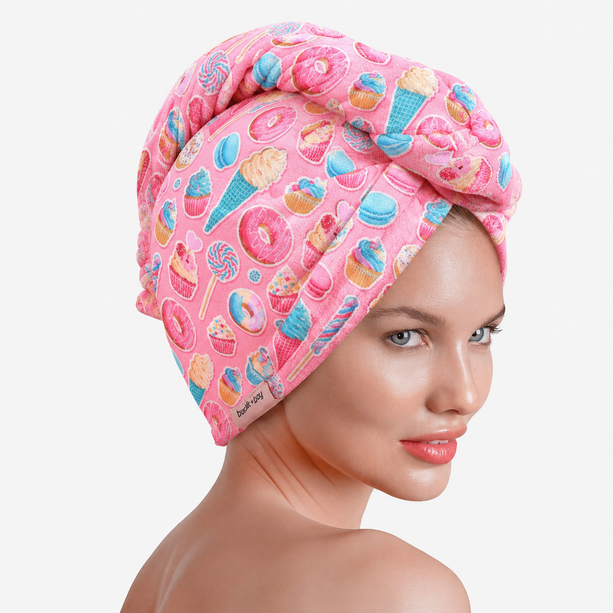 Toalla para Cabello Microfibra Secado Rápido Adultos y Niños Estampado