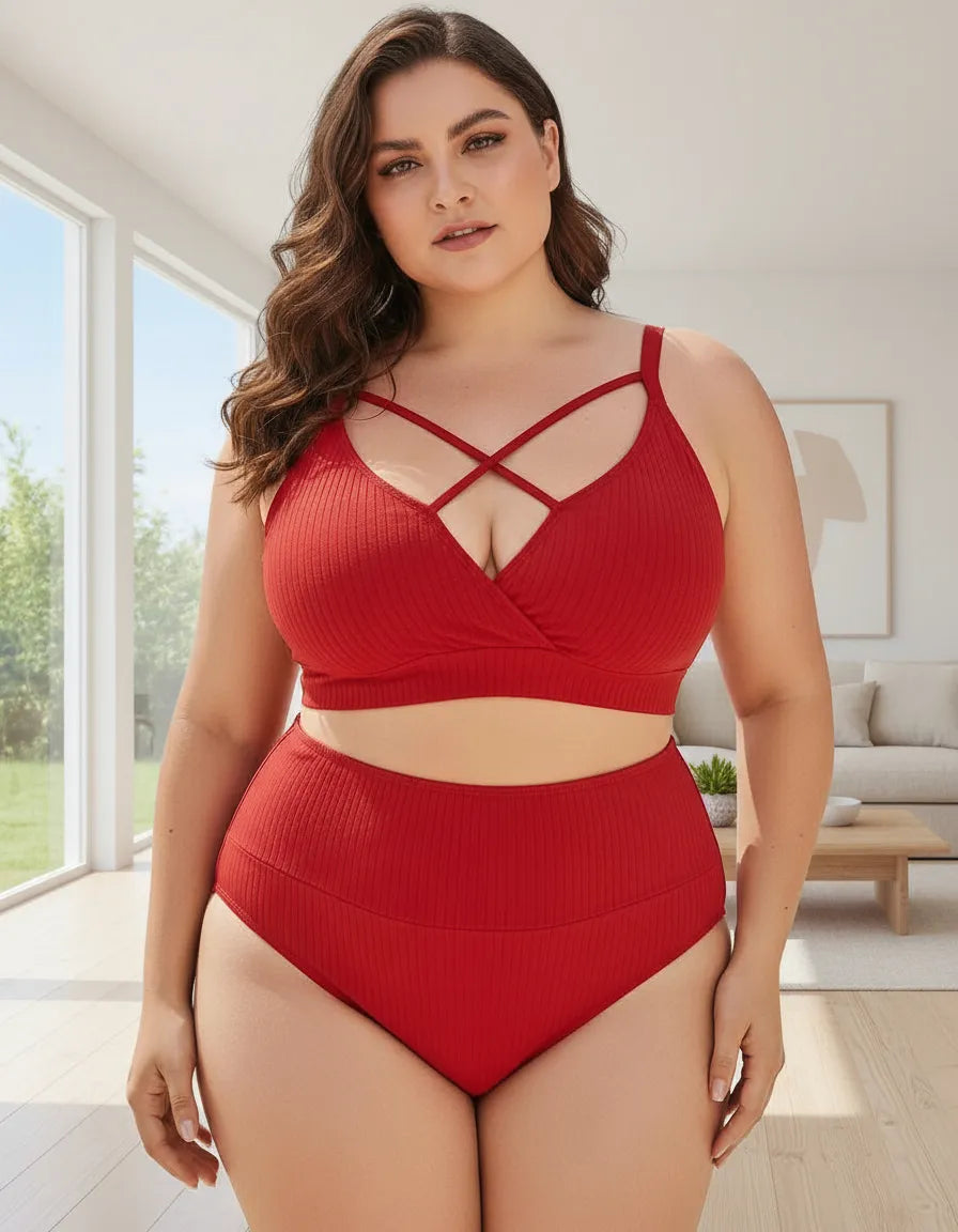 Malla Bikini Traje de Baño Mujer Talle Grande