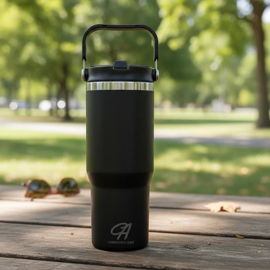 Vaso Térmico Grande 890ml con Manija GRABADO PERSONALIZADO