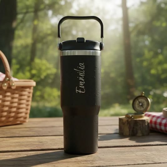 Vaso Térmico Grande 890ml con Manija GRABADO PERSONALIZADO