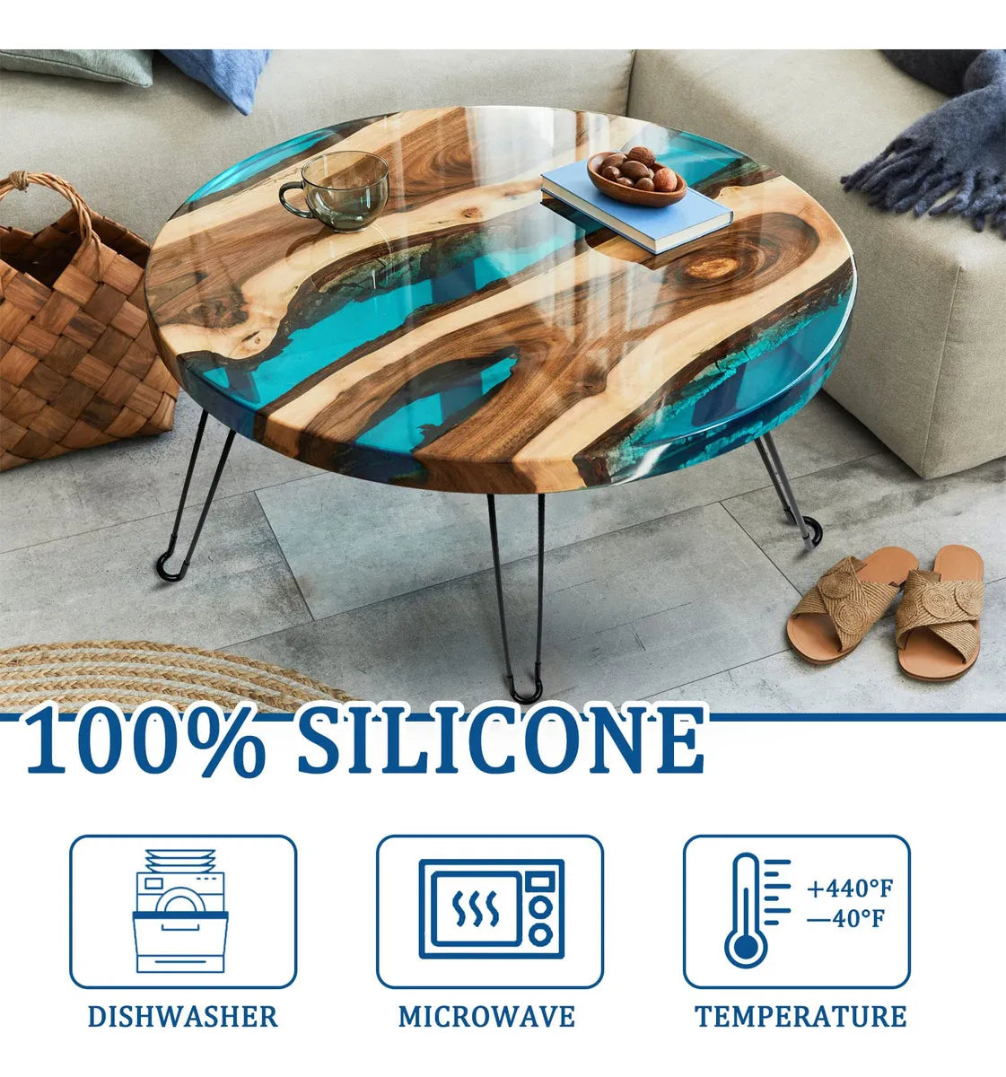 Molde de Silicona para Mesa Redonda 60cm diametro