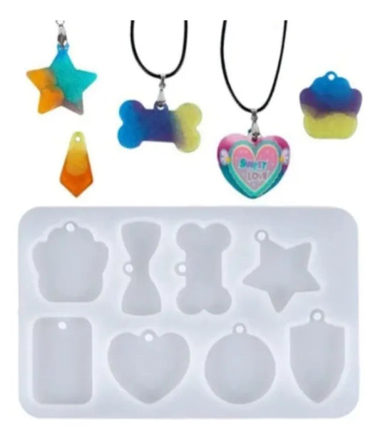 Molde Silicona para resina Chapas para perro Varios Tamaños DJ 1124