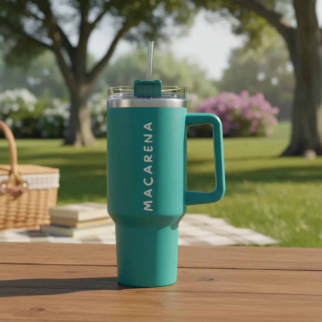 Vaso Térmico con Sorbito y Asa GRABADO PERSONALIZADO