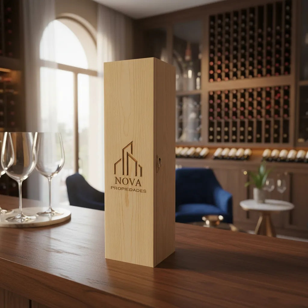 Caja de Madera para Vino Personalizada
