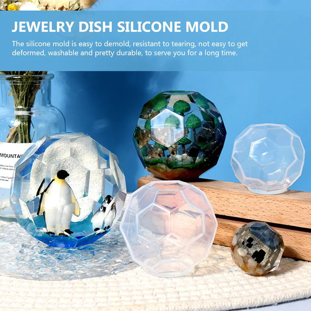 Molde de Silicona Esfera Fascetada 80mm DJ 906