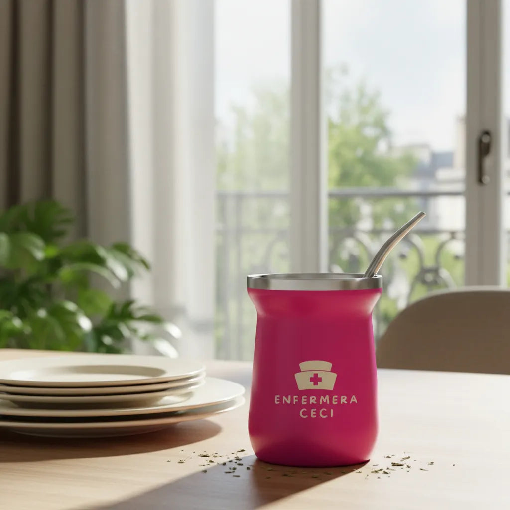 Mate de Acero Inoxidable Personalizado Grabado