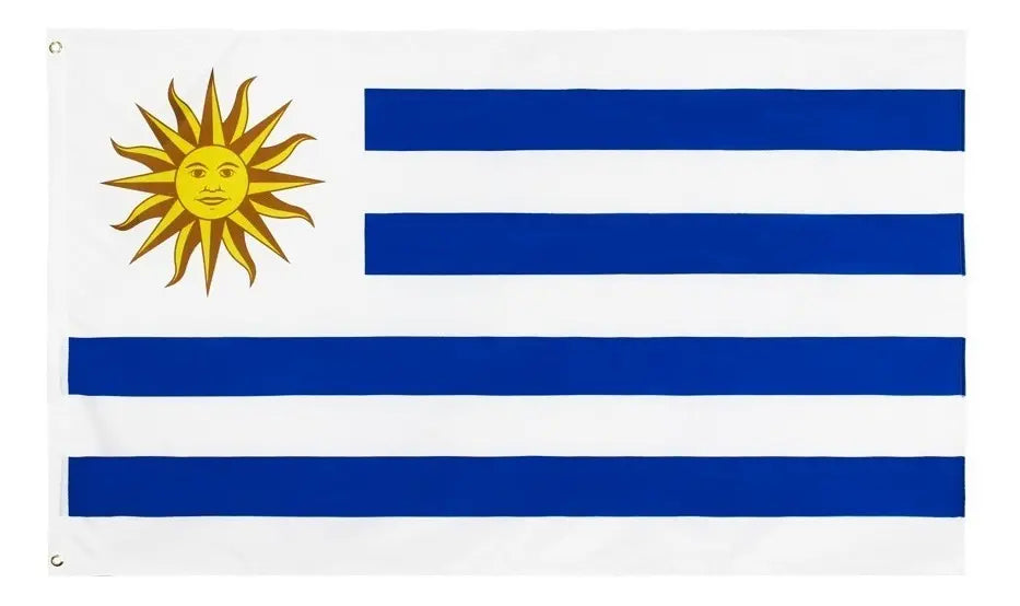 Bandera Uruguaya De Poliéster De Alta Calidad De 1,50 X 0,90