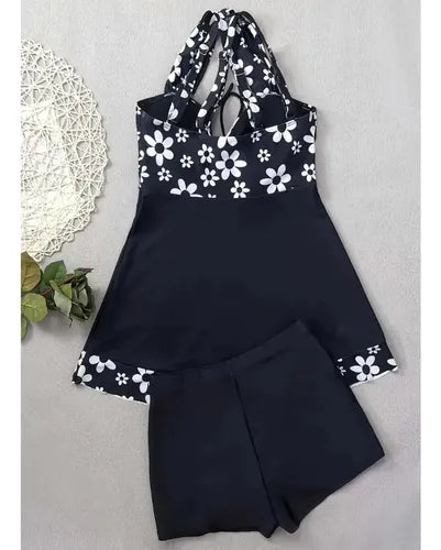 Malla Traje de Baño Dos Piezas tipo Vestido hasta 2XL