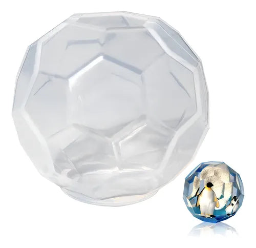 Molde de Silicona Esfera Fascetada 80mm DJ 906