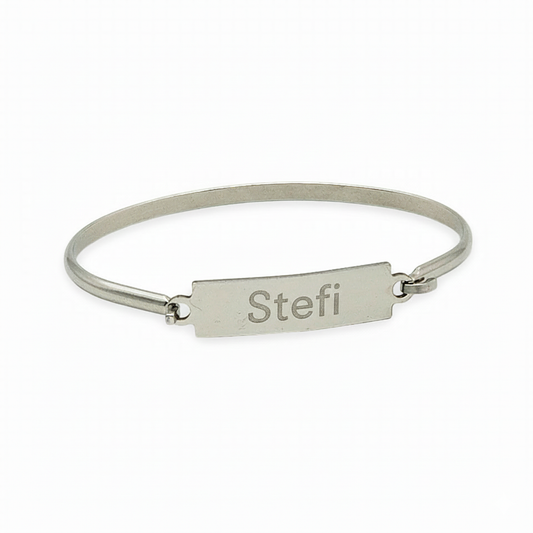 Pulsera Esclava Acero Inoxidable Grabada