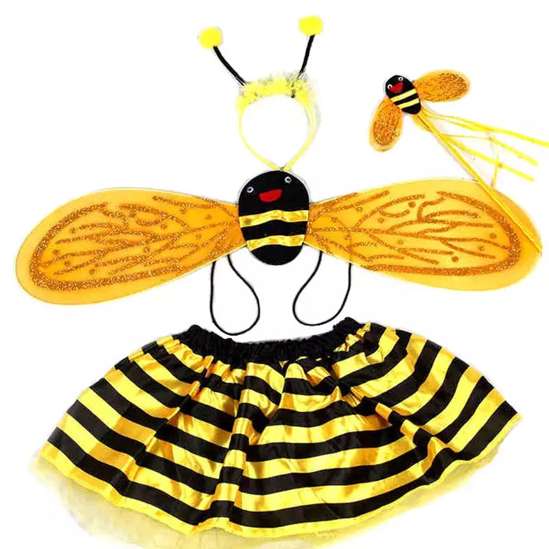 Disfraz Abeja y Bichito de Luz Niña Pollera Alas