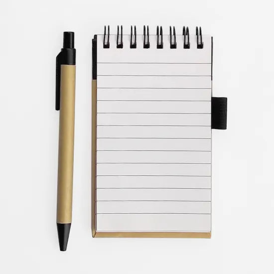 Libreta Grabada Personalizada Logo Nombre Souvenir con post it y lapicera