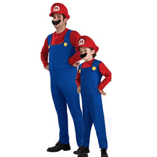 Disfraz Mario Bros con Gorro y Bigote Niños y Adultos - Consiguelo Aqui Uy
