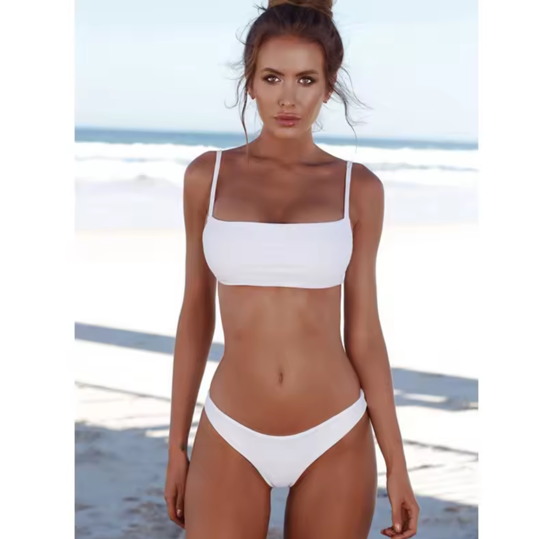 Bikini Traje de Baño Mujer Simple Comodín Todos los usos