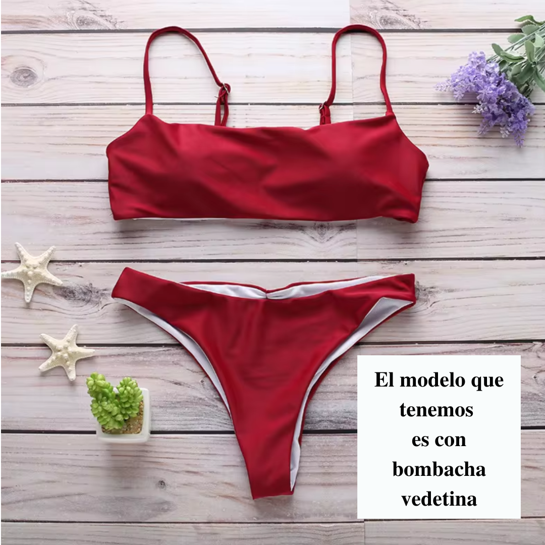 Bikini Traje de Baño Mujer Simple Comodín Todos los usos