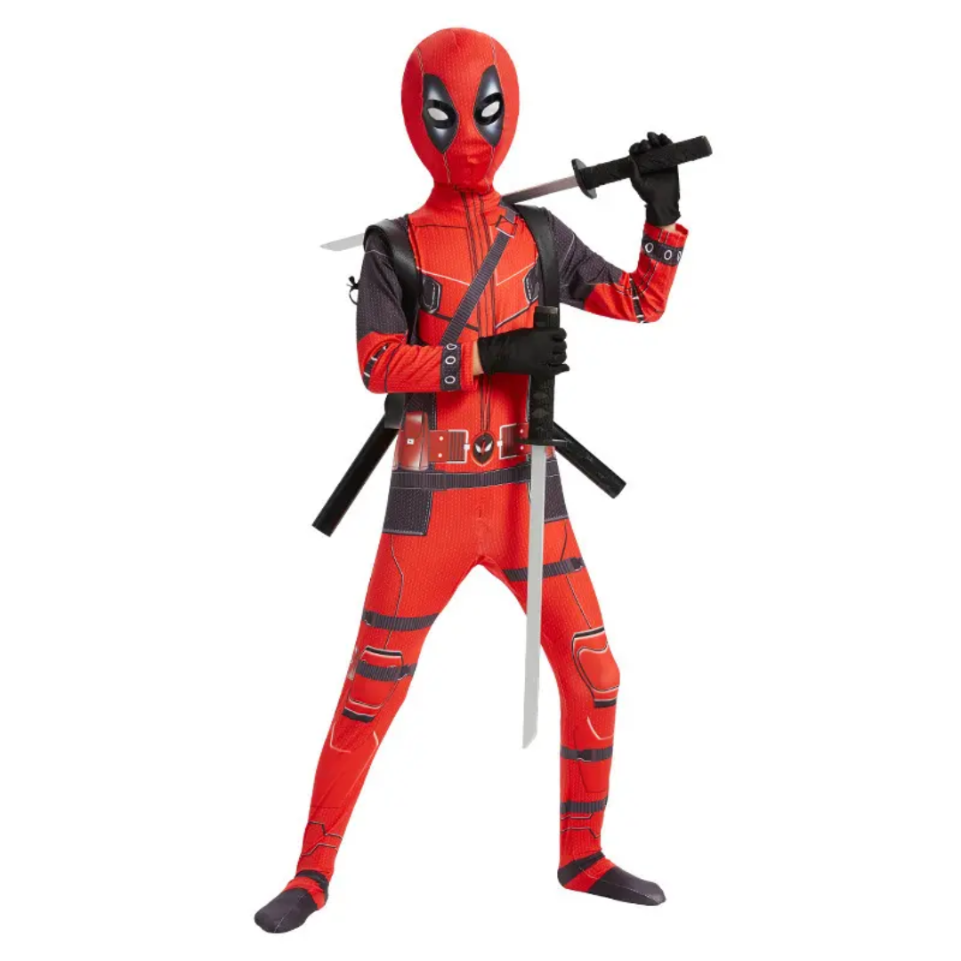 Disfraz Deadpool Cosplay Niños y Adultos Mameluco Completo