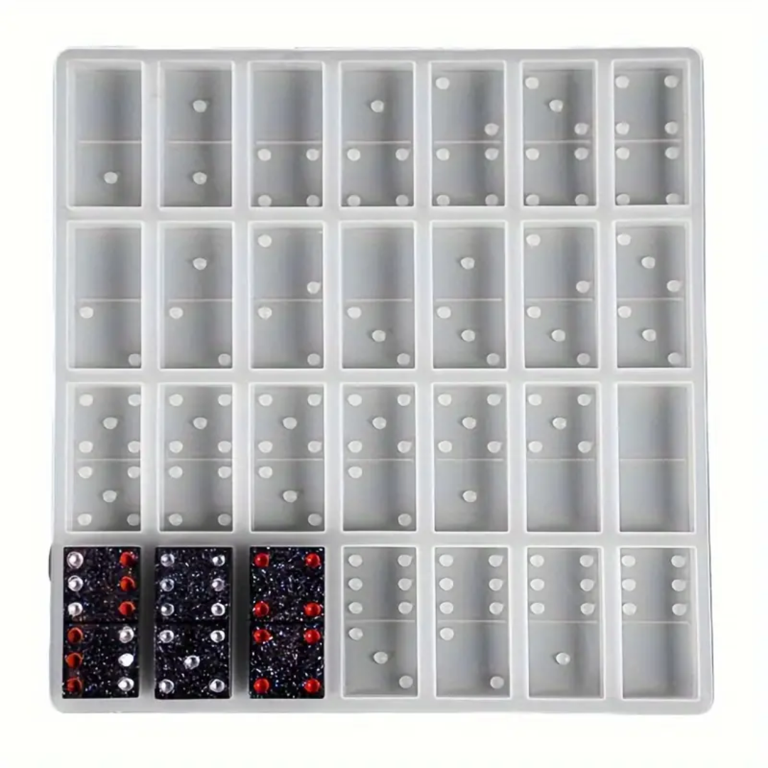 Molde Silicona para resina Dominó 195x210mm dj 749