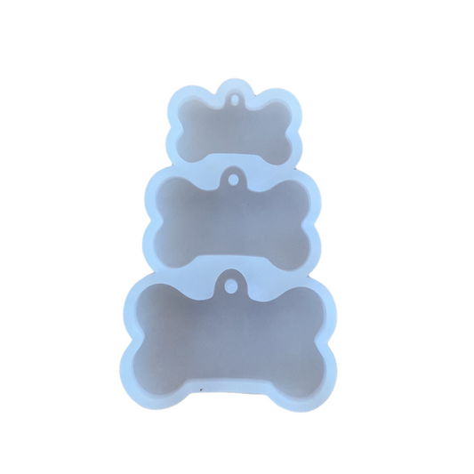 Molde Silicona para resina Chapas para perro 3 tamaños dj 596